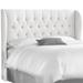 Joss & Main Laura Wingback Headboard Upholstered/Cotton in White | 55 H x 65 W x 13 D in | Wayfair ALCT1747 25283972