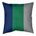 ArtVerse Vancouver Hockey Striped Pillow Polyester/Polyfill/Cotton Blend in Gray/Green/Blue | 18 H x 18 W x 3 D in | Wayfair NHS231-SLGSPCT