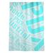 ArtVerse Districts Word Art Sheer Rod Pocket Single Curtain Panel Polyester in Green/Blue | 87 H in | Wayfair CIT178-SOCS58