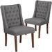 Lark Manor™ Prompton LeatherSoft Parsons Chair-Side Panel Detail Upholstered in Gray | 38.25 H x 21.5 W x 21.5 D in | Wayfair