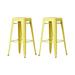 Steelside™ Crawford Counter & Bar Stool Metal in Yellow | 30.5 H x 16.5 W x 16.5 D in | Wayfair 47201E643161440F9E4ABA9356F38A19