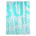ArtVerse Districts Word Art Sheer Rod Pocket Single Curtain Panel Polyester in Green/Blue | 87 H in | Wayfair CIT019-SOCS58