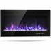 Wrought Studio™ Adanac Wall Mounted Electric Fireplace Insert in White | 21.5 H x 36 W x 5.5 D in | Wayfair E8968FEBEAE343BD8C6502F1FE2BE5BB