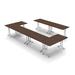 The Twillery Co.® Rhode 12 Person Conference Meeting Tables Complete Tables Set Wood/Metal in Brown | 30 H x 120 W x 180 D in | Wayfair