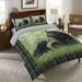 Loon Peak® Barkett Loving Bears Comforter Set Polyester/Polyfill/Microfiber in Green | Queen Comforter + 2 Shams | Wayfair
