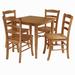 Red Barrel Studio® Koosharem 5 - Piece Solid Wood Dining Set Wood in Brown | 29.13 H in | Wayfair B39069EE4E654E05B1A9F9ABCB669039