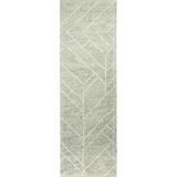 Green 30 x 0.75 in Area Rug - Etta Avenue™ Nevaeh Geometric Handmade Tufted Wool Area Rug Wool | 30 W x 0.75 D in | Wayfair
