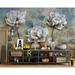 GK Wall Design 3D Vintage Floral Peony Floral Oil Painting Textile Wallpaper Fabric | 55 W in | Wayfair GKWP000100W55H35_3D