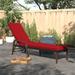 Winston Porter 76" Long Reclining Single Chaise w/ Cushion | 38 H x 24 W x 76 D in | Outdoor Furniture | Wayfair 5A2A7B27B5F940F59DF64E2D0B4E54BE