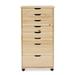 Wade Logan® Hundo 8 Drawer Rolling Storage Chest Wood/Solid Wood in Brown | 40.25 H x 20.75 W x 15.35 D in | Wayfair