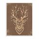 Loon Peak® Rustic Deer Antlers Abstract Geometric Sketch by Ziwei Li - Graphic Art Print Wood in Brown | 15 H x 10 W x 0.5 D in | Wayfair