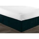 Colcha Linens Plush Beds Skirt, Polyester in Blue | 72 W x 84 D in | Wayfair CPP-PL-NB-BE-CK