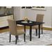 Red Barrel Studio® Alyssa-Mae Butterfly Leaf Solid Wood Dining Set Wood/Upholstered in Black | 29 H in | Wayfair 5F768EC0BE3444548432A16239FB0ED5