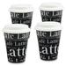 Konitz Latte Writing Travel Mug Ceramic in Black | 4.8 H x 3.8 W in | Wayfair 44 5 162 0649