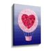 Gemma Violet 'Heart & Flowers Hot Air Balloon' - Print Canvas in Blue/Pink/Red | 8 H x 10 W x 2 D in | Wayfair 9C6443FEC5694BBC8956584ECE79A204