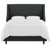 Mercury Row® Bernadine Upholstered Low Profile Standard Bed Polyester in Black | 56 H x 83 W x 85 D in | Wayfair 4AF437B8424A483BA3B3F60D1E7D6AFC