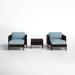 Joss & Main Savion 5 Piece Seating Group w/ Cushions Synthetic Wicker/All - Weather Wicker/Wicker/Rattan in Brown | Outdoor Furniture | Wayfair