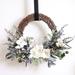 The Holiday Aisle® Artificial Wreath Silk/Wood/Twig in Blue/Brown/White | 22 H x 22 W x 6 D in | Wayfair B43B5AB4C07342AD8ABB188F064A3BAE