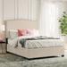 Winston Porter Romeoville Platform Storage Bed Upholstered/Metal/Polyester in White | 15 H x 64.38 W x 82 D in | Wayfair