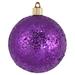 The Holiday Aisle® 4" (100mm) Ornament, Commercial Grade Shatterproof Plastic Ball Ornaments Dark Blue Glitz Plastic | 10 H x 10 W x 5 D in | Wayfair