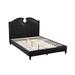 Canora Grey Nowak Low Profile Standard Bed Upholstered/Faux leather in Black | 50 H in | Wayfair 43006299FE234D3D85598C0F94A831E8