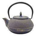 Dakota Fields Arare 40 -oz. Stovetop Safe Teapot Cast Iron in Blue/Yellow | 7.5 H x 6.5 W x 7.5 D in | Wayfair B3C751A53C4D4B86B72D101A84526355