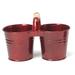 Winston Porter Jeltina Galvanized Steel Pot Planter Metal in Red | 6 H x 11 W x 5.5 D in | Wayfair 7819530167CD471C8864DD11C9C49BD1