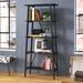 Isakson 72" H x 31.5" W Iron Etagere Bookcase in Brown/Yellow Laurel Foundry Modern Farmhouse® | 72 H x 31.5 W x 14.3 D in | Wayfair