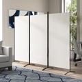 Wade Logan® Leveille 102.5" W x 72" H 3 - Panel Folding Room Divider in Pink/White | 72 H x 102.5 W x 20 D in | Wayfair