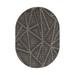 Gray 72 x 48 x 0.5 in Area Rug - Corrigan Studio® Dibble Geometric Dark Area Rug Nylon | 72 H x 48 W x 0.5 D in | Wayfair