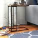 Winston Porter Rici Snack Table w/ Power Outlet Wood in Brown | 23.5 H x 10.25 W x 18.5 D in | Wayfair 9C357C25F86A4921A82ED12718AB6A82