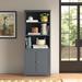 Three Posts™ Aydan 71.5" H x 29" W Standard Bookcase Wood in Gray | 71.5 H x 29 W x 14 D in | Wayfair 27BC12F53B9C4367B86FFE98A85B8207