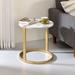 Everly Quinn Frame End Table Marble Look in White | 19 H x 17.75 W x 17.75 D in | Wayfair 0E5267538E404712BD69520D25EF3C52