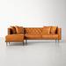 Brown Reclining Sectional - AllModern Addison 99.8" Wide Genuine Leather Sofa & Chaise Genuine Leather | 28 H x 99.8 W x 67 D in | Wayfair