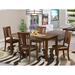 Charlton Home® Sisneros 4 - Person Rubberwood Dining Set Wood in Brown/Red | 30 H in | Wayfair E94CE9BE6A64496CBA63951BEC9F0CED