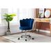 Side Chair - Mercer41 Smeltzer 22.8" Wide Velvet Swivel Side Chair Velvet in Blue | 36.4 H x 22.8 W x 24.4 D in | Wayfair