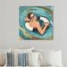 House of Hampton® Fashion & Glam Fashion Swimmer Fashion Lifestyle - Painting Print Canvas in Blue | 12 H x 12 W x 1.5 D in | Wayfair