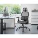 Inbox Zero Ergonomic Mesh Task Chair Upholstered/Mesh, Steel in Gray/Brown | 51 H x 19.7 W x 17.7 D in | Wayfair AA09CA7CBBB14F2383AF2600ACF9E789