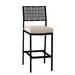 Woodard New Century 30.75" Patio Bar Stool w/ Cushion, Linen in Gray | 46.75 H x 19 W x 23.75 D in | Wayfair 930068ST-72-40Y