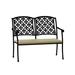 Woodard Casa Aluminum Garden Outdoor Bench Metal in Black | 36.75 H x 44.5 W x 25.5 D in | Wayfair 3Y0404ST-92-23M