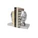 Worlds Away Edmund Profile Bookends in Gray | 9.75 H x 8.25 W x 7.25 D in | Wayfair EDMUND S