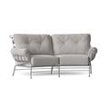 Woodard Terrace 82.5" Wide Loveseat w/ Cushions Metal in Gray | 38 H x 82.5 W x 42 D in | Outdoor Furniture | Wayfair 790063-72-40Y