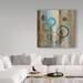 Winston Porter 'Bubble Graffiti I' Acrylic Painting Print on Wrapped Canvas in Blue/Brown/Gray | 14 H x 14 W x 2 D in | Wayfair