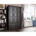 Winston Porter Primm Grand 100% Solid Wood 3-door Wardrobe Armoire w/ Lock Wood in Brown | 72 H x 45.8 W x 20.75 D in | Wayfair