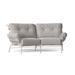Woodard Terrace 82.5" Wide Loveseat w/ Cushions Metal in Gray | 38 H x 82.5 W x 42 D in | Outdoor Furniture | Wayfair 790063-70-40Y