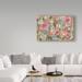 Winston Porter 'Parisian Floral I' Acrylic Painting Print on Wrapped Canvas in Brown/Gray/Pink | 12 H x 19 W x 2 D in | Wayfair