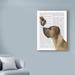 Winston Porter 'Great Dane, Tan, Ice Cream Text' Graphic Art Print on Wrapped Canvas in Brown/White | 19 H x 14 W x 2 D in | Wayfair