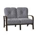 Woodard Fremont Loveseat Metal/Sunbrella® Fabric Included in Gray/Brown | 35.5 H x 51.5 W x 35.75 D in | Outdoor Furniture | Wayfair 9U0419-72-43C