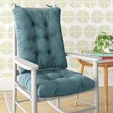 Wildon Home® Azilal Non-Slip Rocking Chair Outdoor Cushion Set, Polyester in Green/Blue | 3 H x 17 W in | Wayfair F275A1E73EAA46439CD16BD81E0C6F32