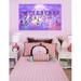 Wallhogs Princess Cats Wall Decal Canvas/Fabric in Indigo/Pink | 15 H x 24 W in | Wayfair birg15-t24